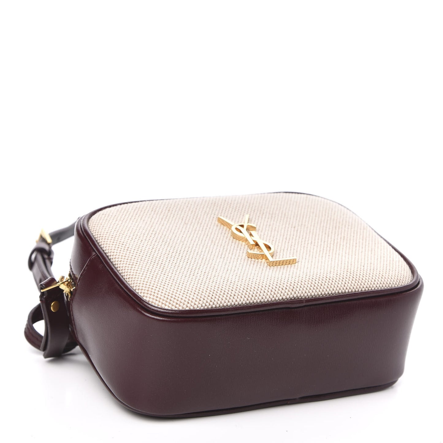 Calfskin Canvas Monogram Lou Belt Bag Natural Dark Legion Red