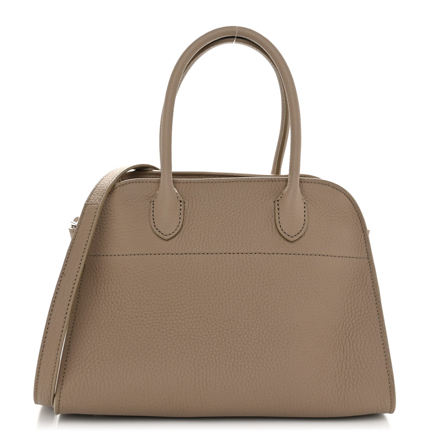 Grained Calfskin Soft Margaux 10 Bag Dark Taupe