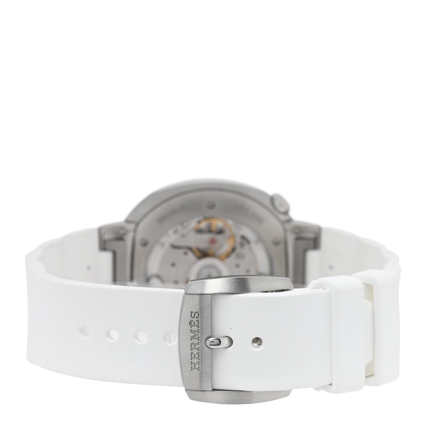Stainless Steel Rubber Diamond Bezel 36mm Cut Automatic Watch Blanc