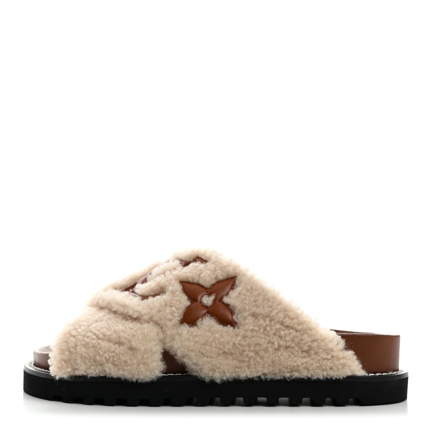 Shearling Paseo Flat Comfort Mule 37 Brown