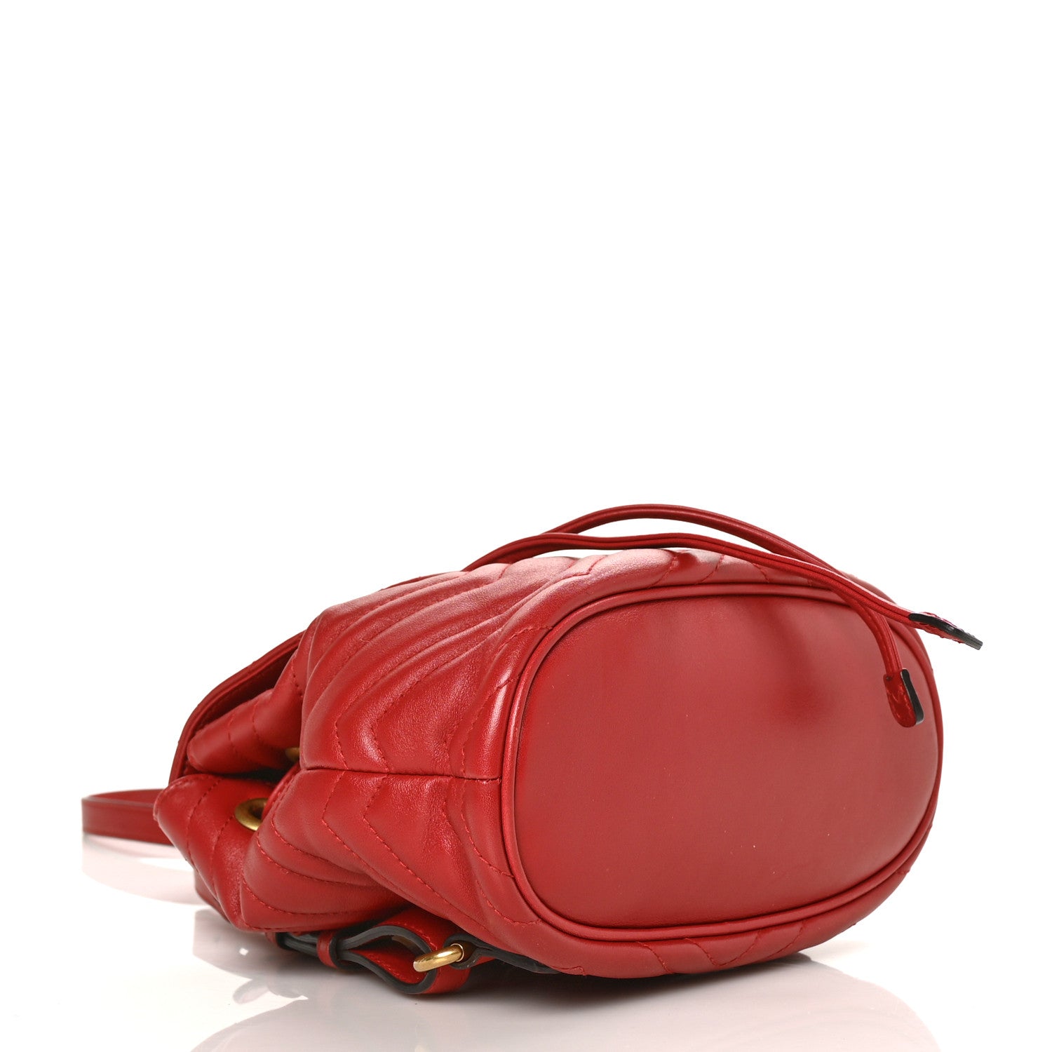 Gucci Calfskin Matelasse GG Marmont Flap Backpack Hibiscus Red 4 of 8