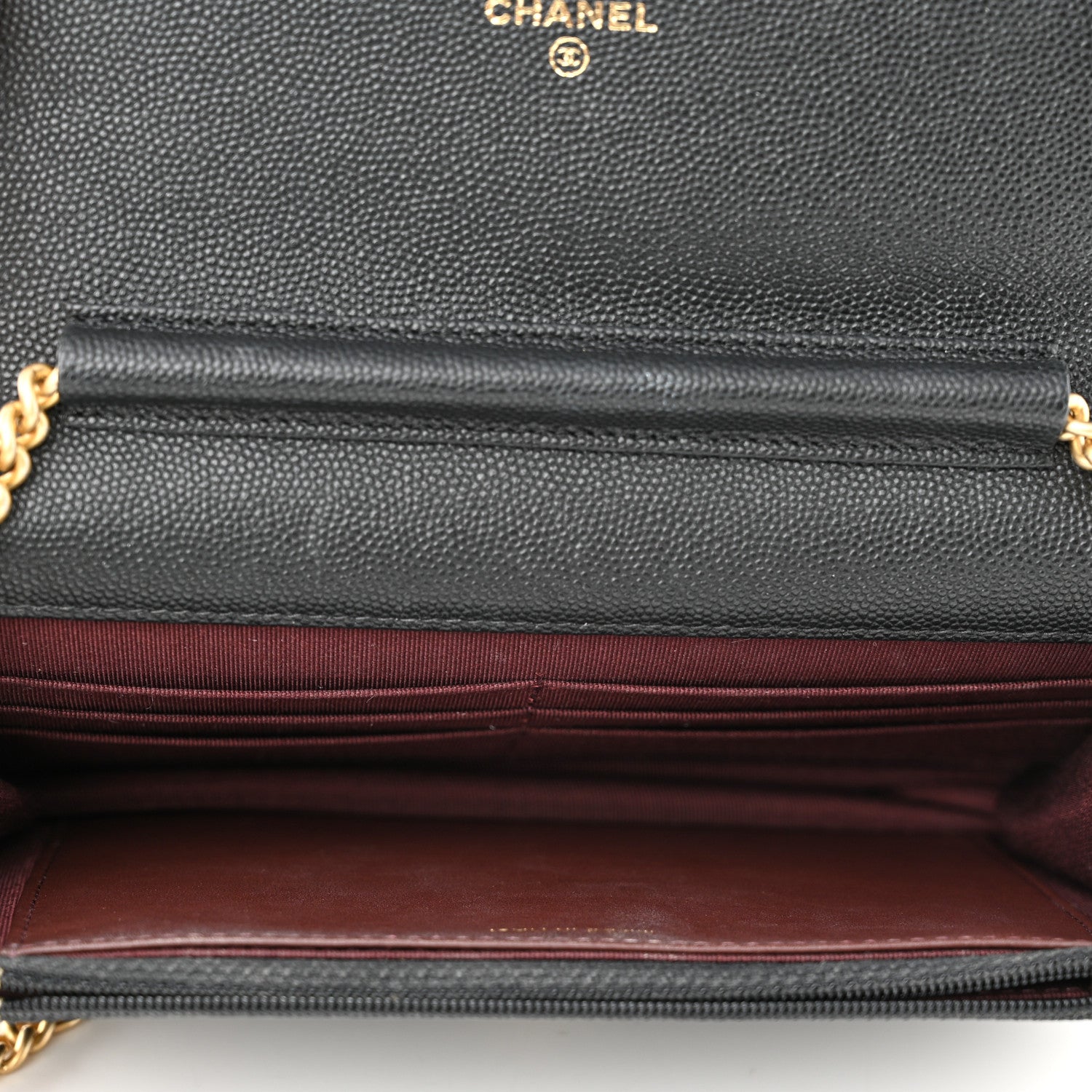 Chanel Caviar Suede Stitched Lady Coco Wallet On Chain WOC Black 5 of 12