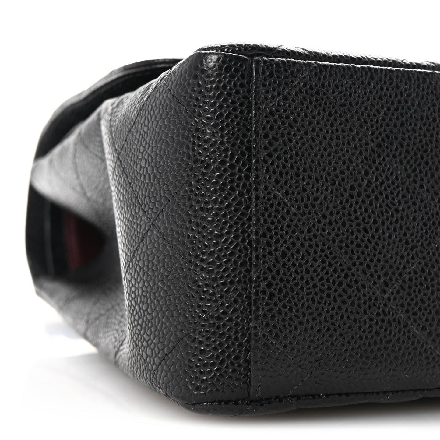 Caviar Quilted Maxi Double Flap Black
