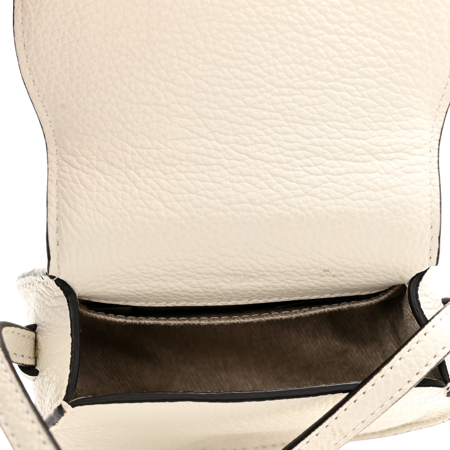 Calfskin Nano Marcie Saddle Bag White