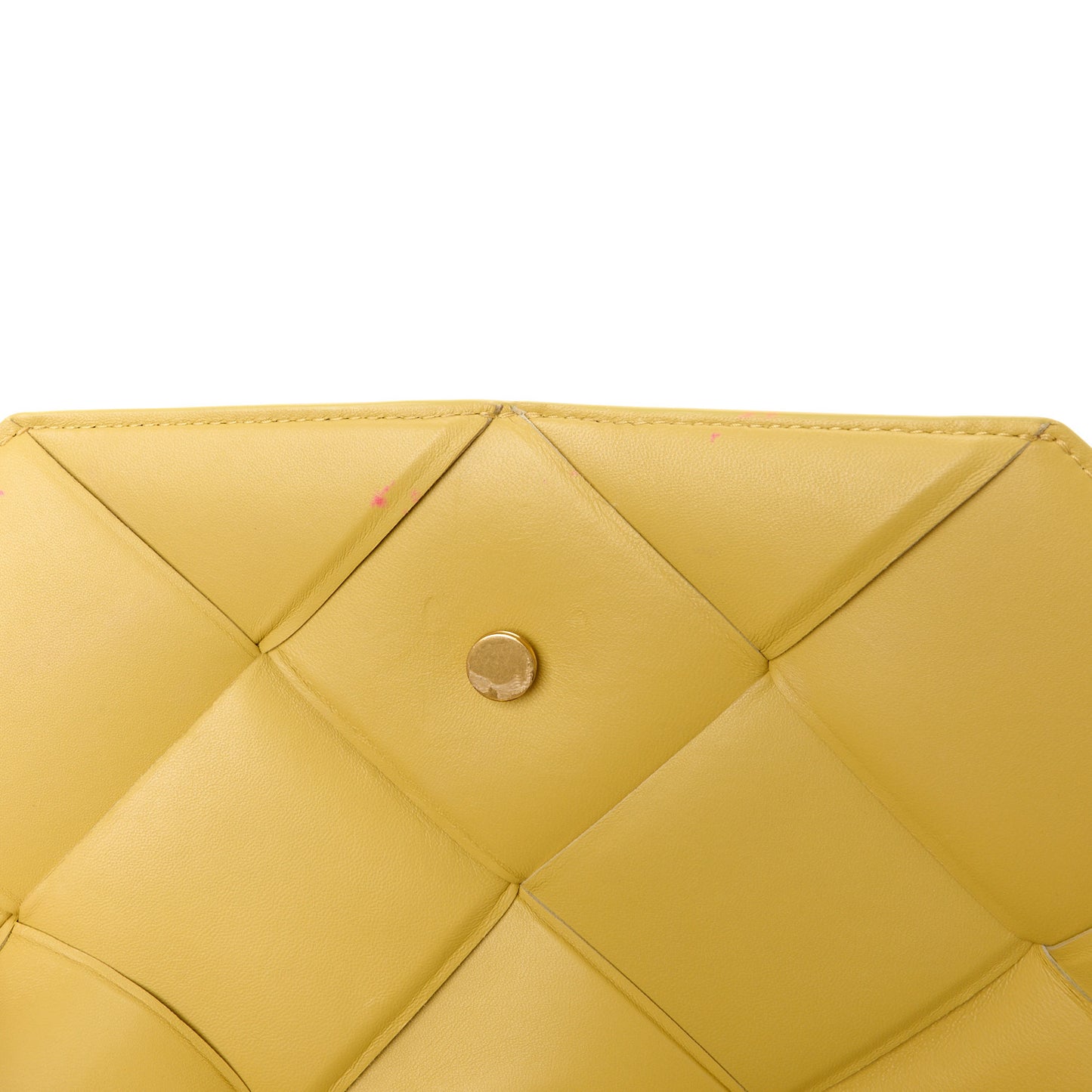 Nappa Intreccio Padded Top Handle Shoulder Bag Corn