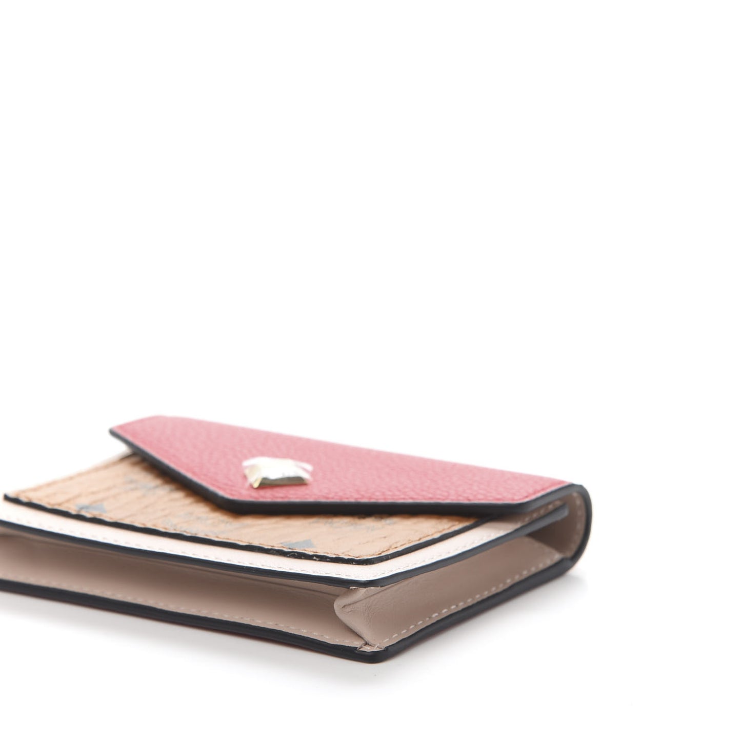 Visetos Mini Love Letter Flap Wallet Cognac White Red