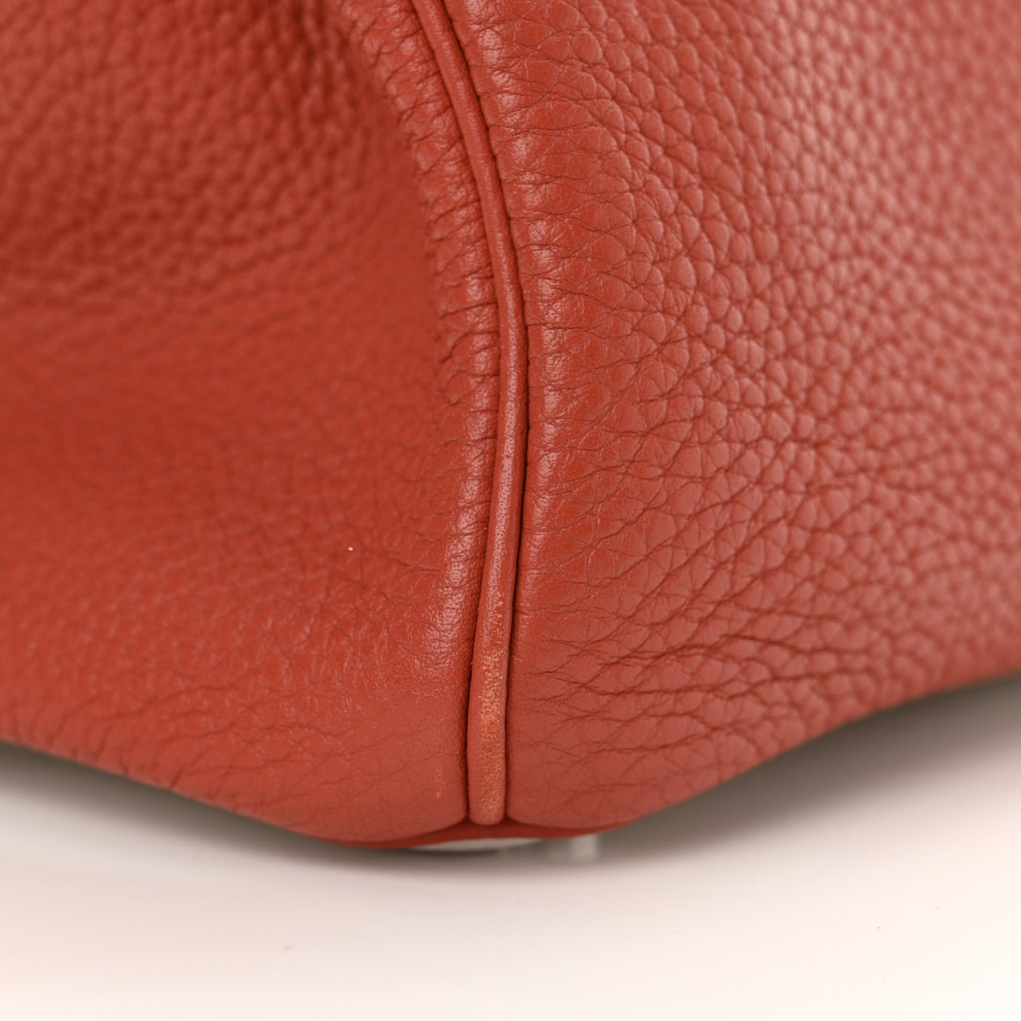 Taurillon Clemence Eclat Birkin 30 Sanguine White