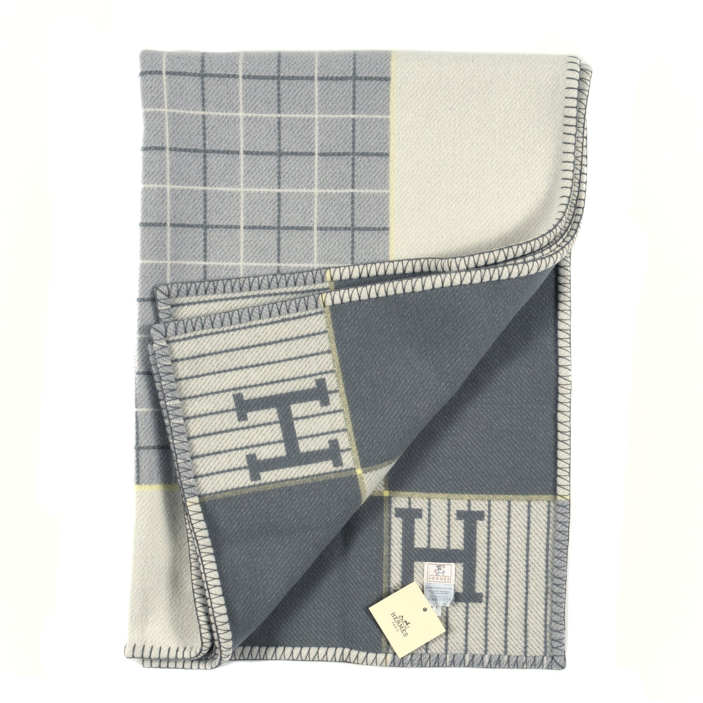 Wool Cashmere Avalon Cabriole Blanket Gris Perle