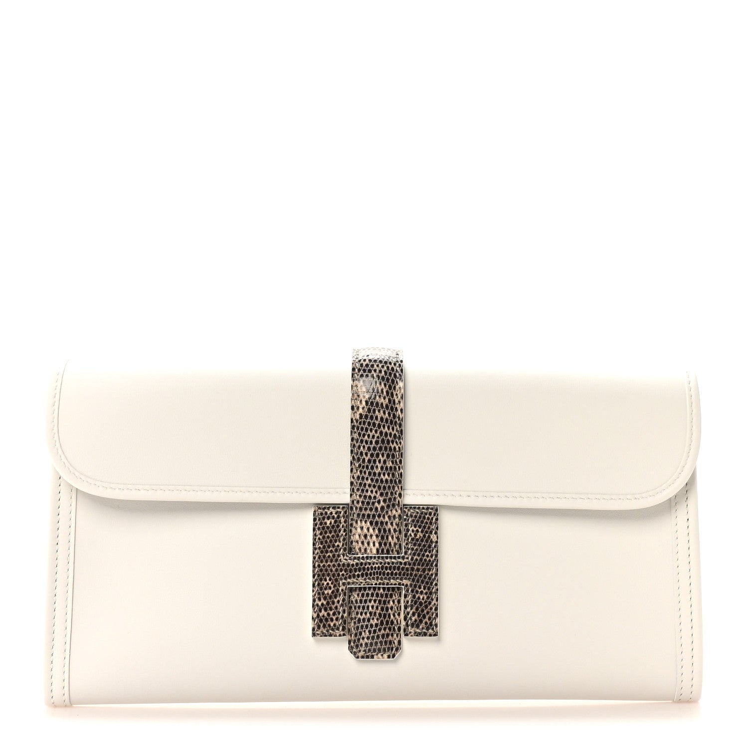Hermes Swift Lizard Jige Elan Touch 29 Clutch Nata Ombre 1835229