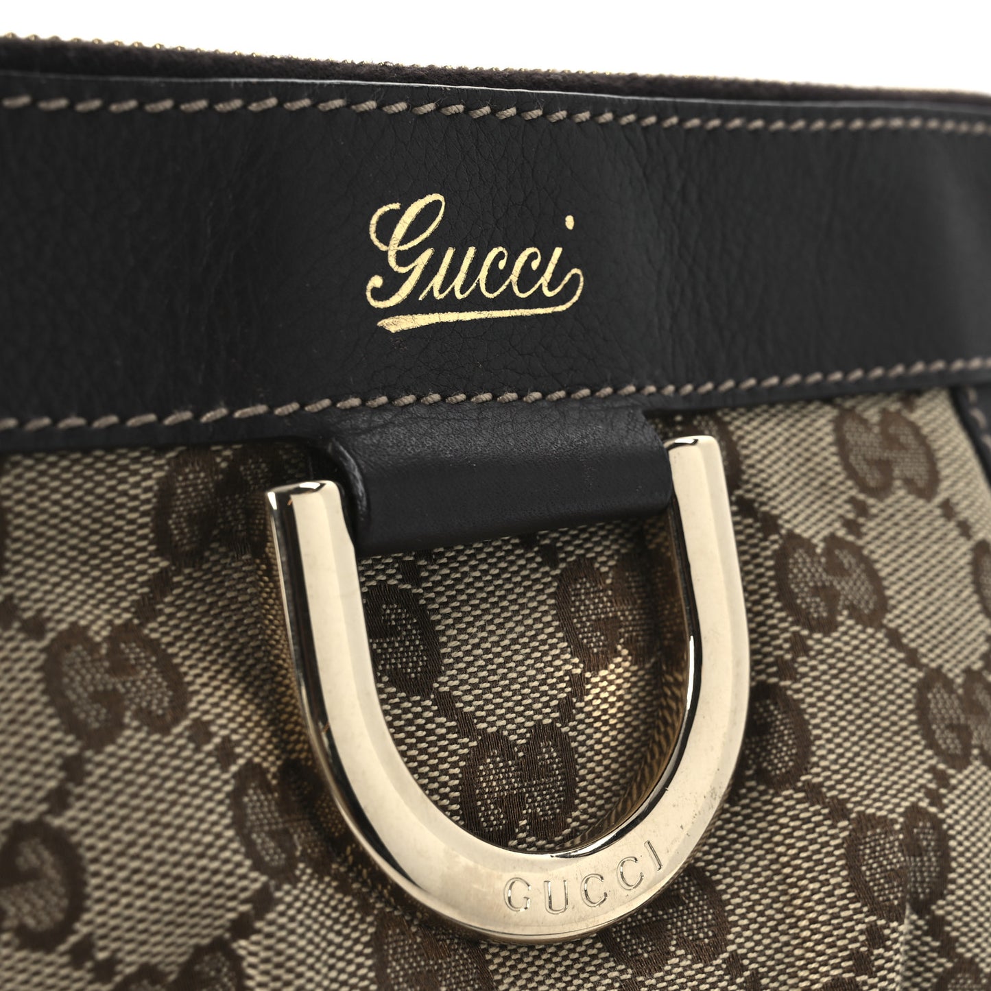 Monogram Small D Gold Ring Messenger Dark Brown