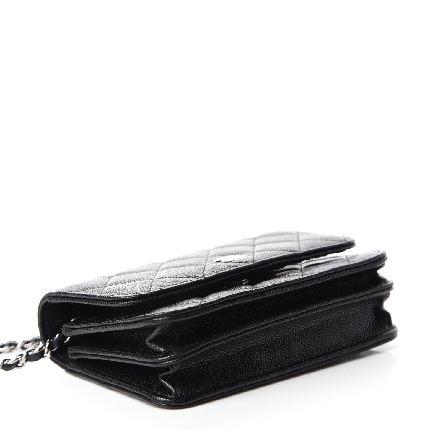 Chanel Caviar Quilted Mini Wallet On Chain WOC Black 4 of 12