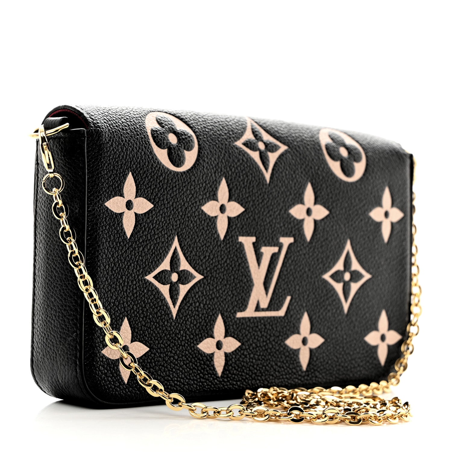 Louis Vuitton Empreinte Monogram Giant Felicie Pochette Black Beige 3 of 9