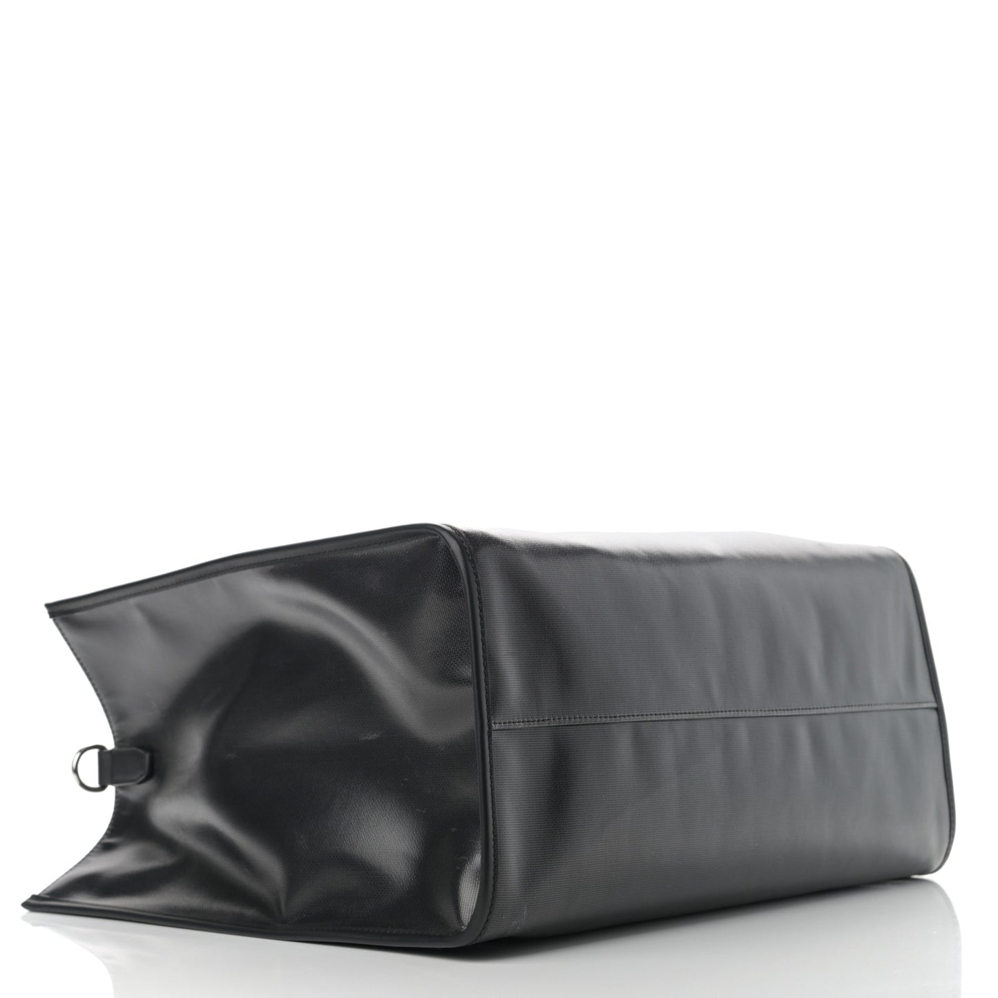 X SARAH COLEMAN Coated Canvas FF Fish Eye Logo Shopping Tote Black White