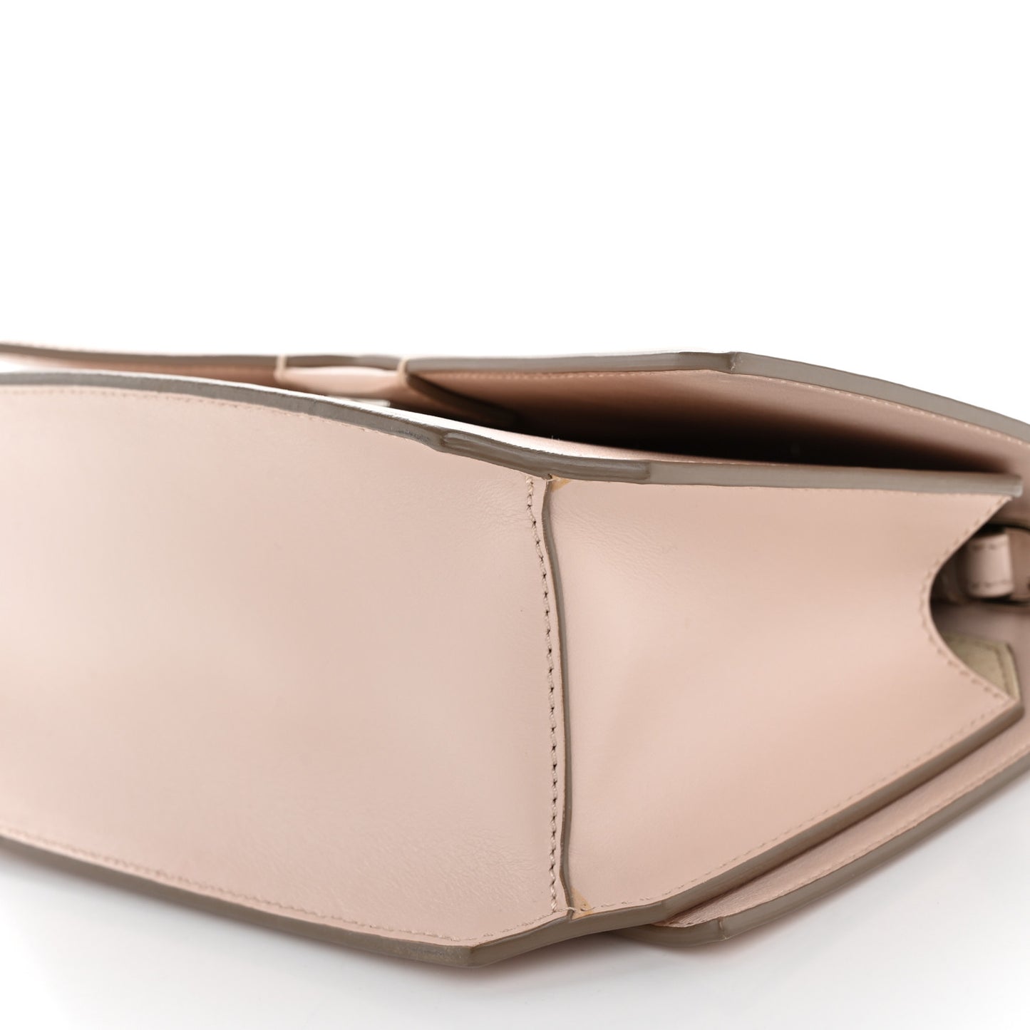 Calfskin Bow Cut Chain Wallet Light Pink