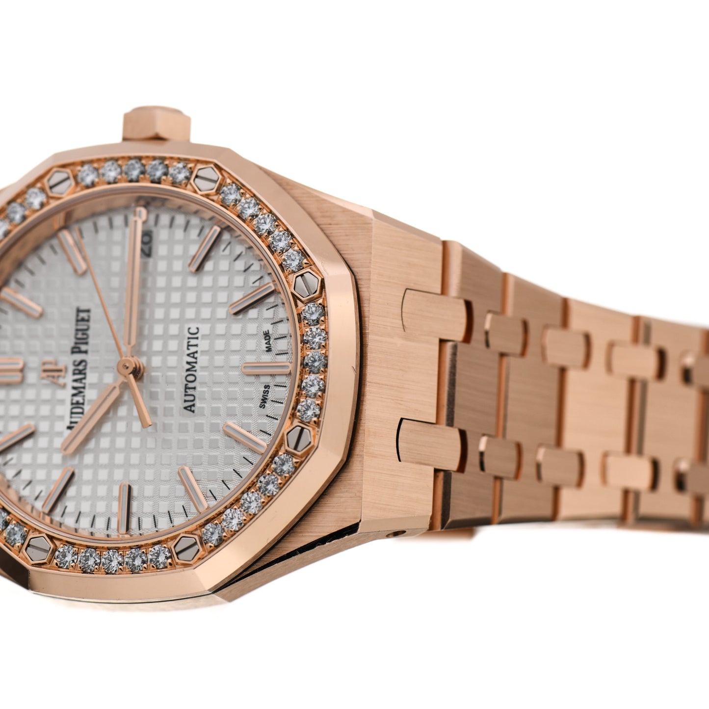 18K Rose Gold Diamond 37mm Royal Oak Automatic Watch 15451OR.ZZ.1256OR.01