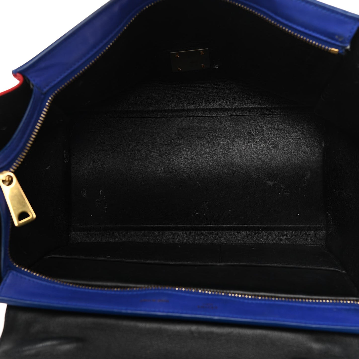 Smooth Calfskin Medium Tri-Color Trapeze Black