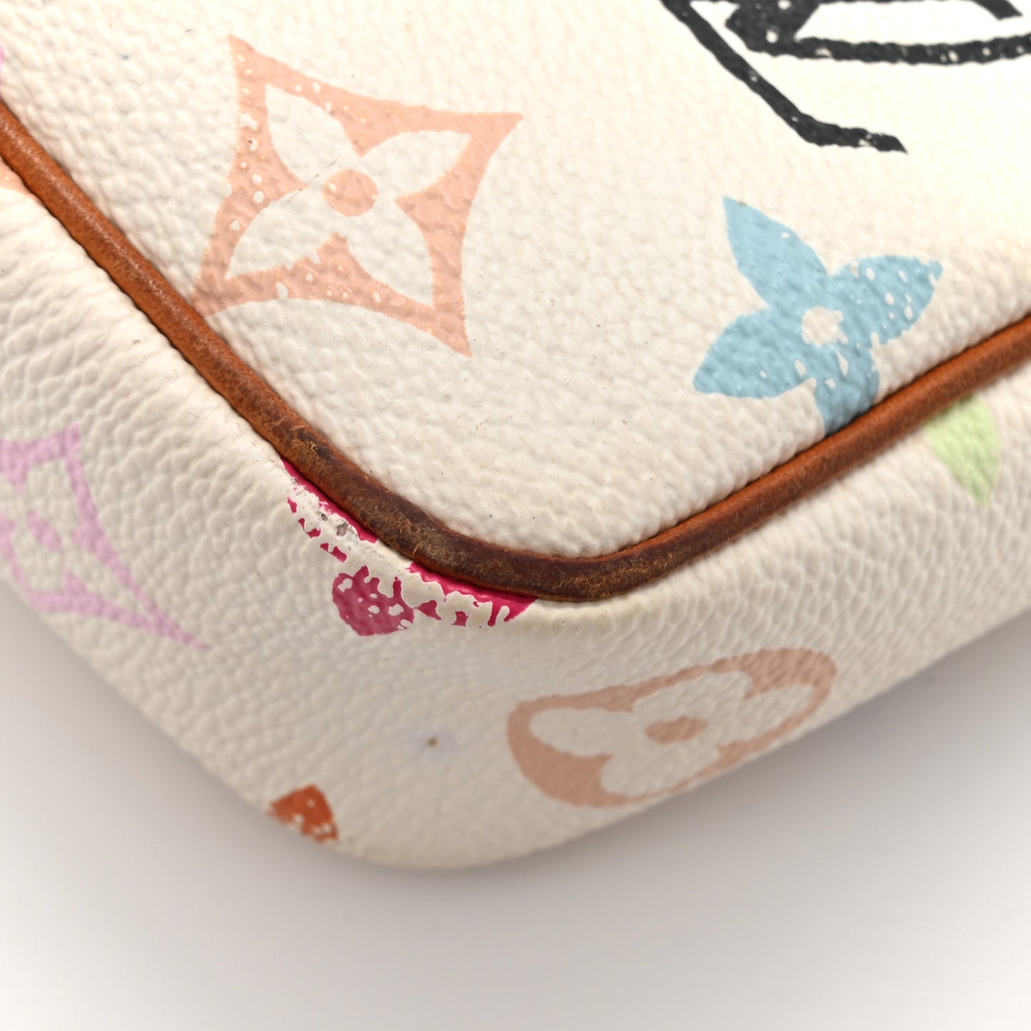 Monogram Multicolor Pochette Accessories White