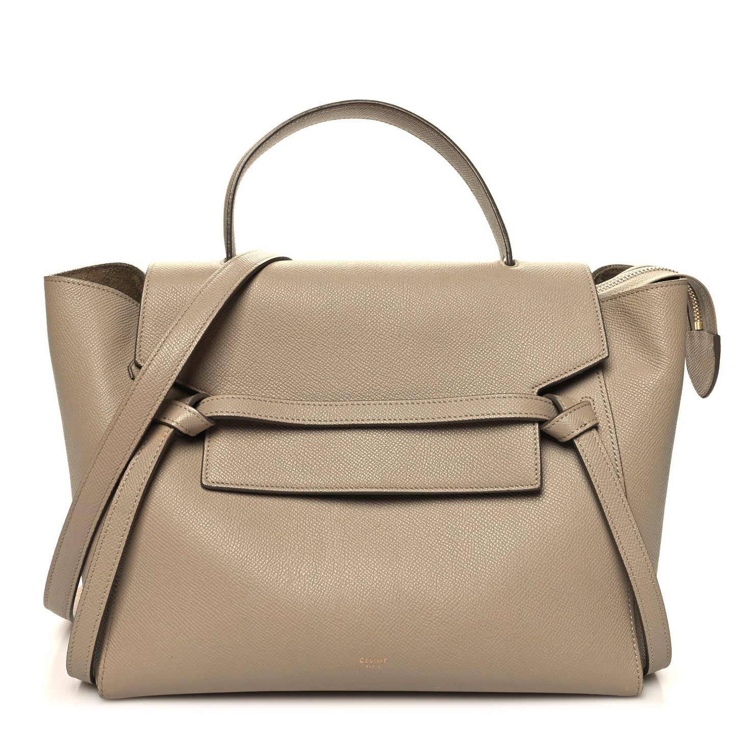 Grained Calfskin Mini Belt Bag Light Taupe