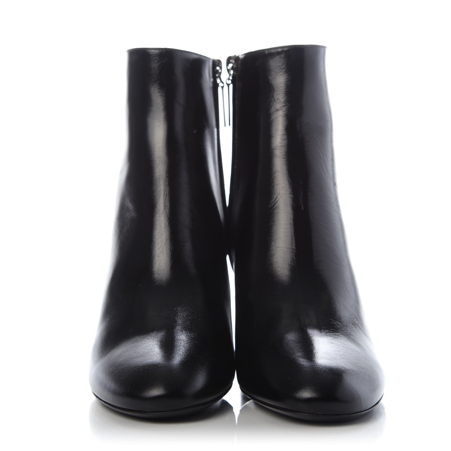 Saint Laurent Calfskin Loulou 70 Uniform Ankle Boots 38 Black 2 of 9