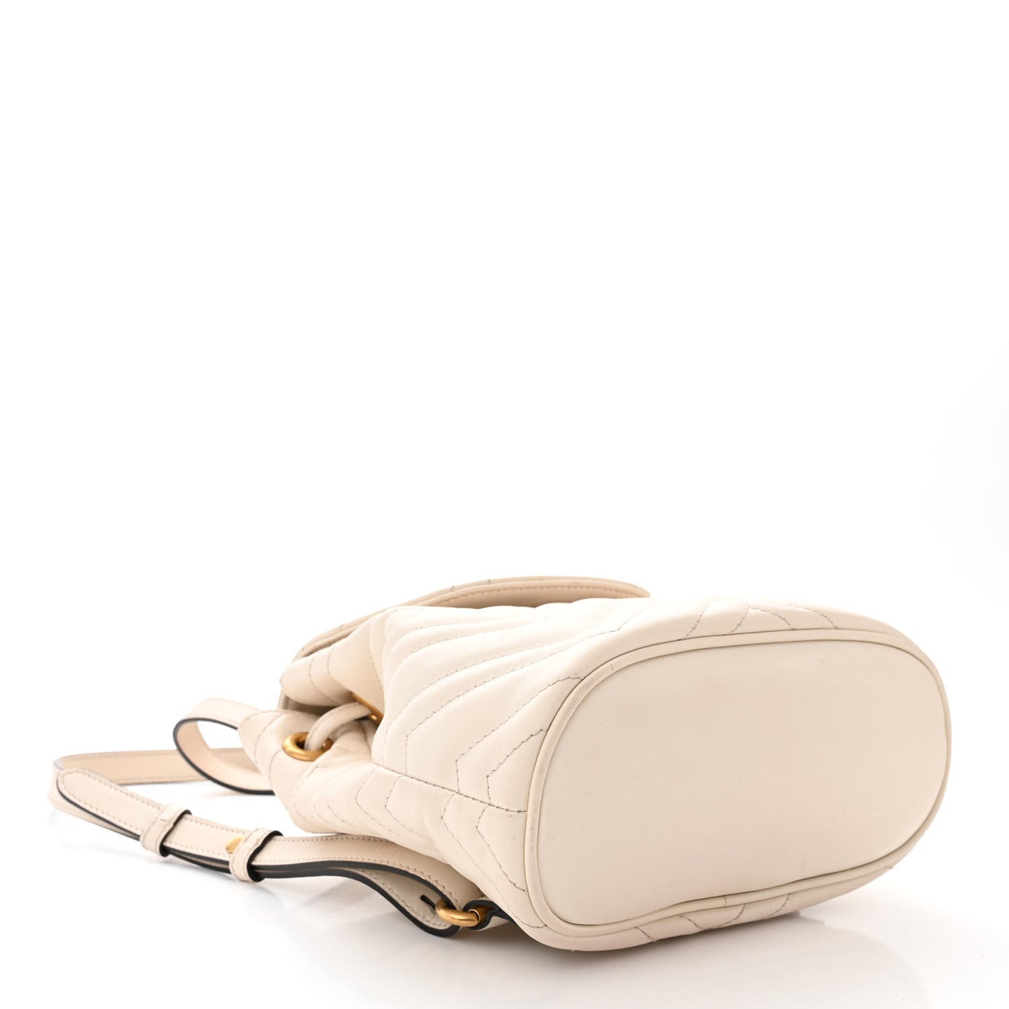 Calfskin Matelasse GG Marmont Flap Backpack White