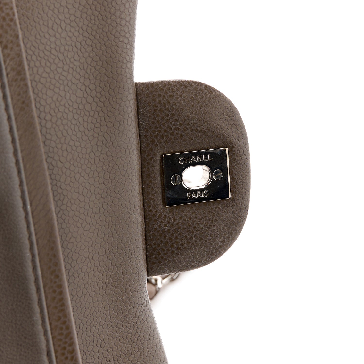 Chanel Caviar Quilted Jumbo Double Flap Dark Grey 7 of 11