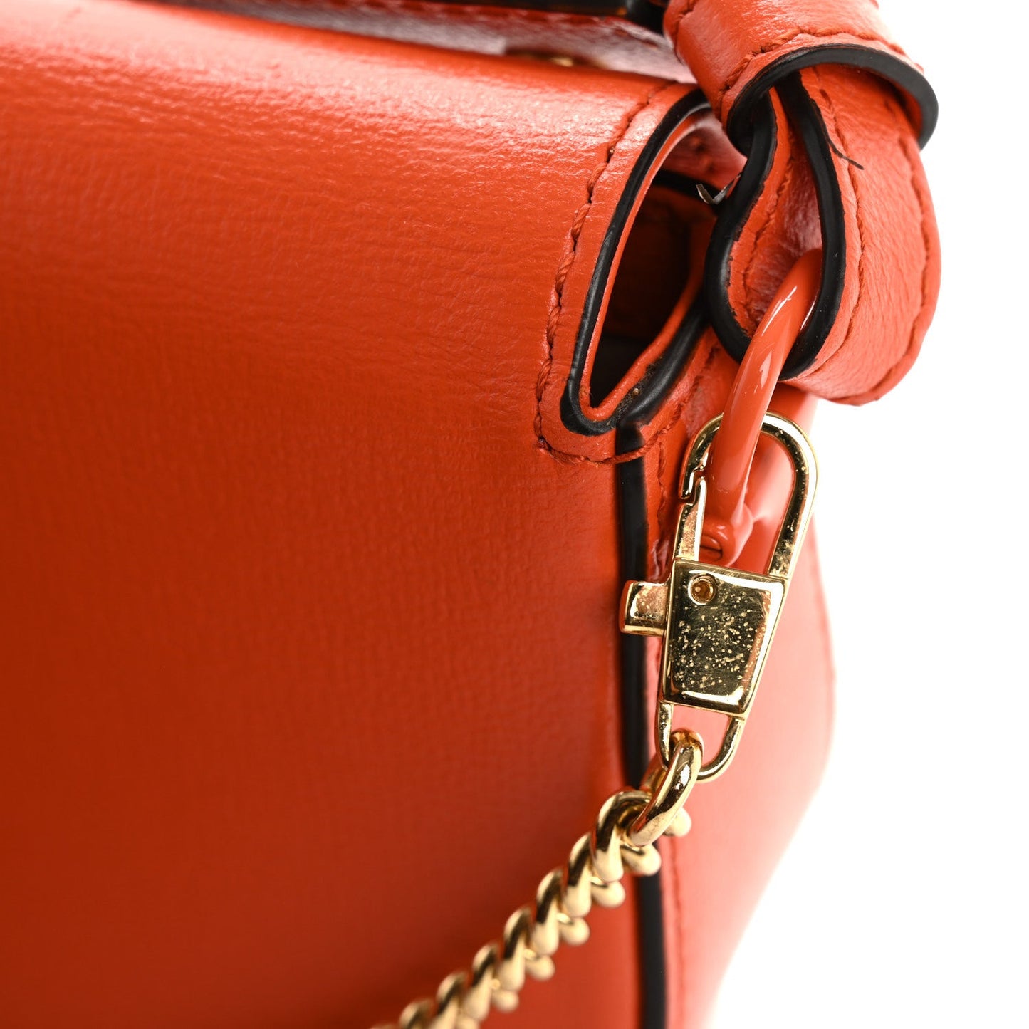 Azalea Calfskin Web Monochrome Horsebit 1955 Wallet On Strap Orange