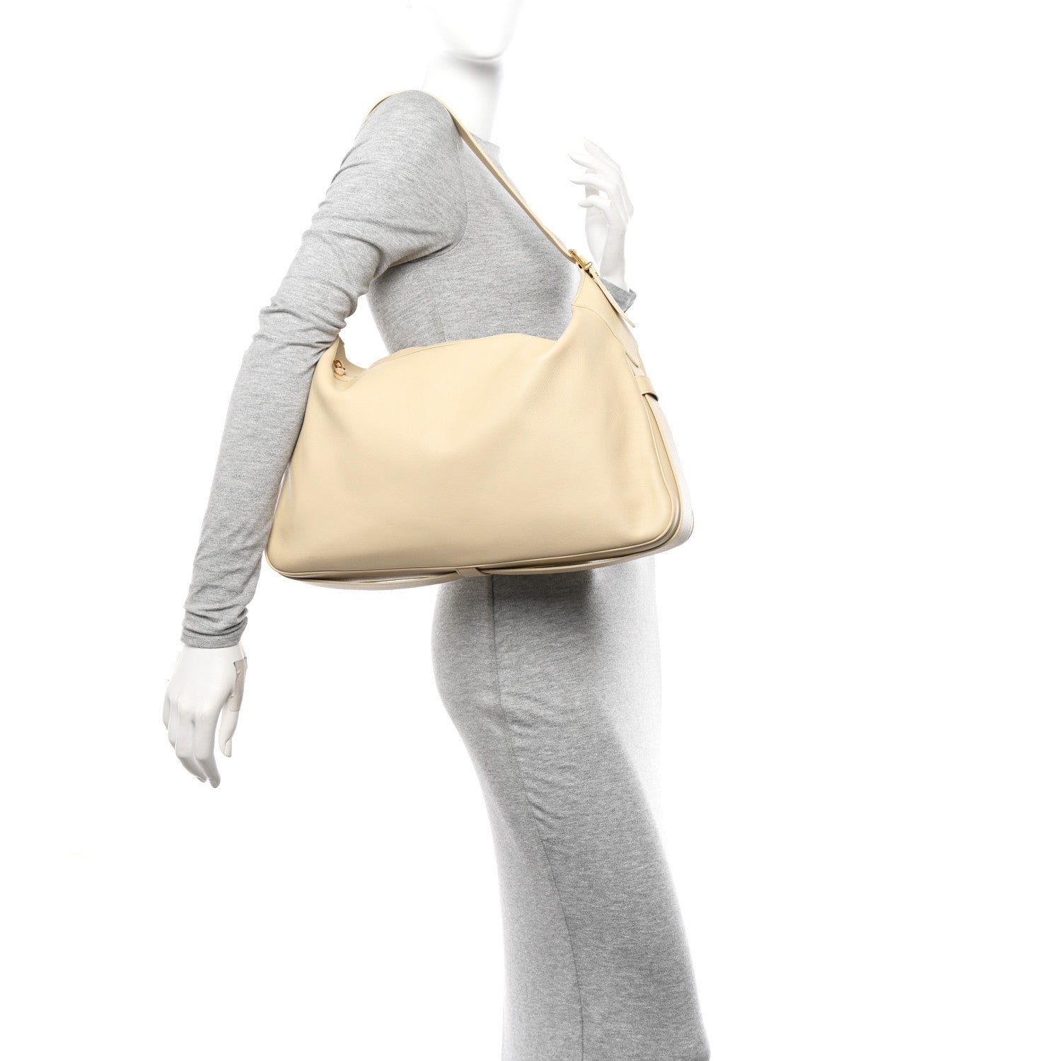 Celine Supple Calfskin Large Romy Shoulder Bag Limestone 2 of 11