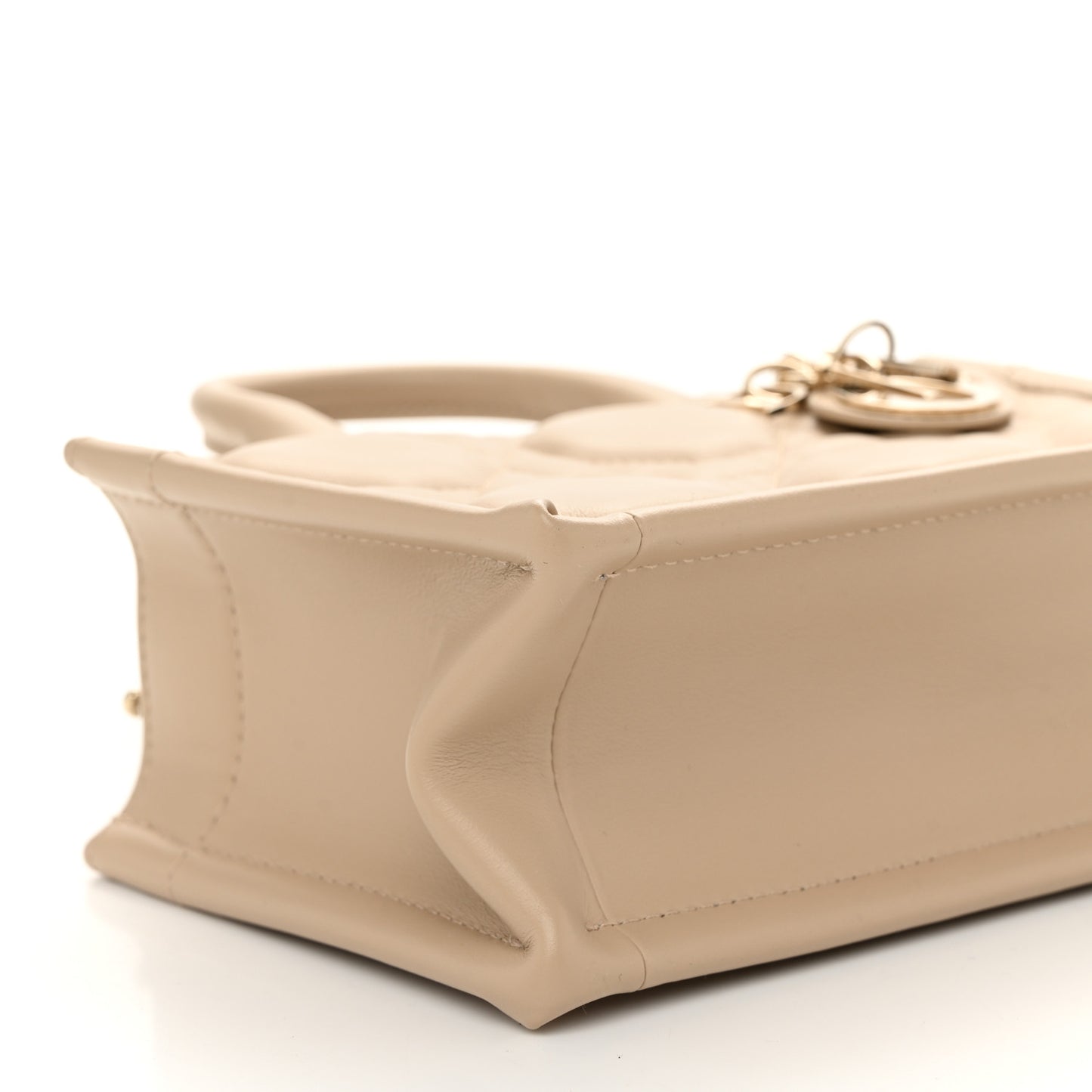 Calfskin Macrocannage Mini Book Tote Trench Beige
