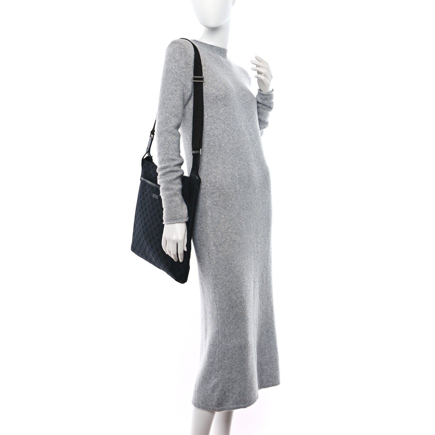 Gucci Monogram Large Flat Messenger Bag Dark Brown 2 of 11