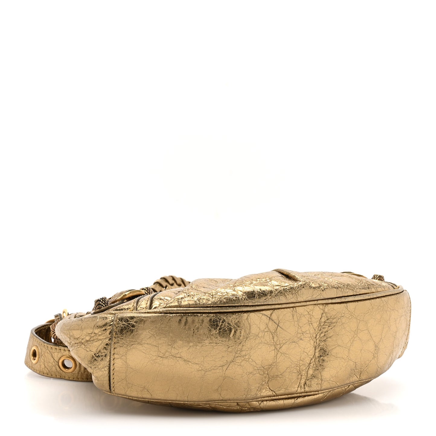 Metallic Agneau Arena Le Cagole Shoulder Bag XS Gold