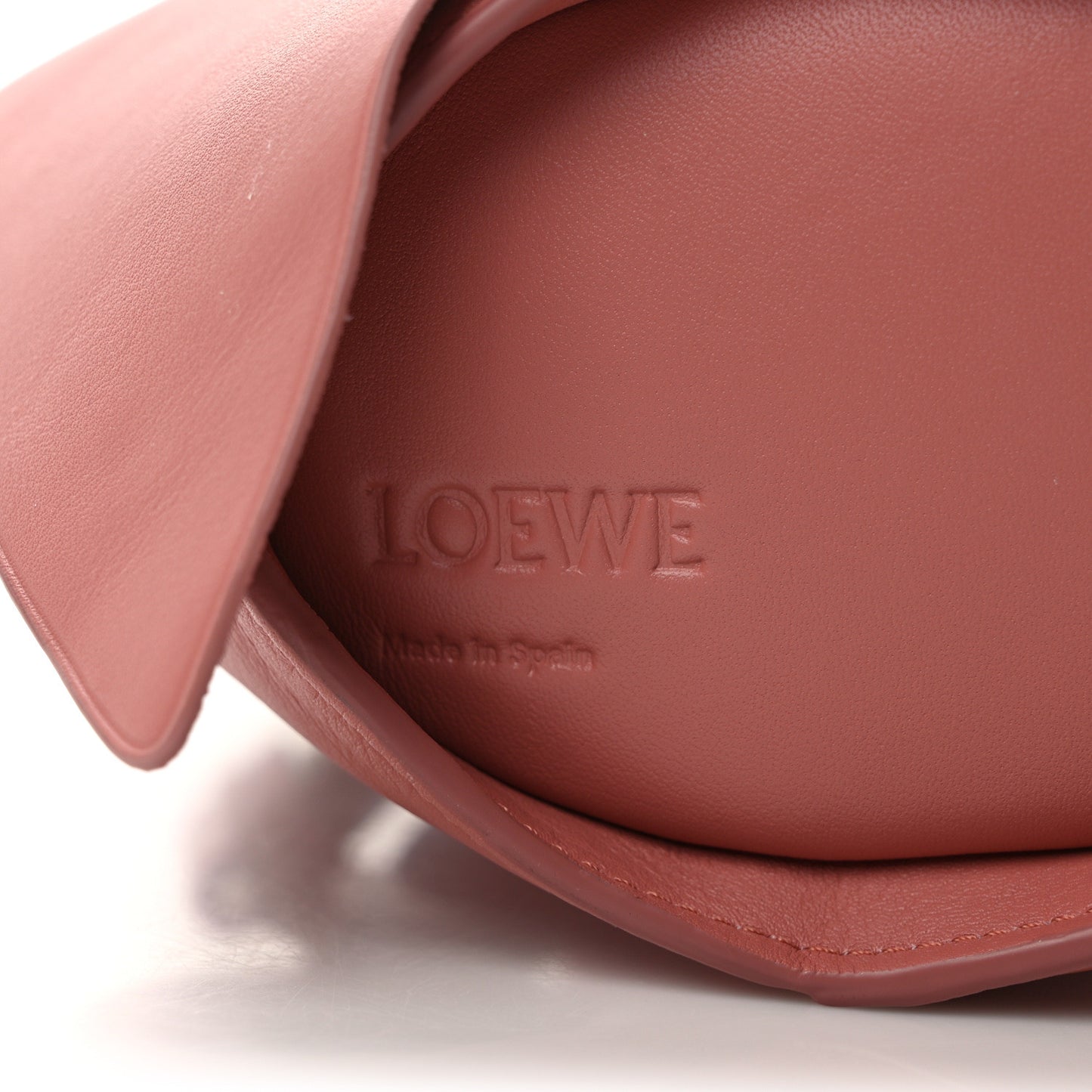 Calfskin Shearling Small Bunny Shoulder Bag Peach Bloom