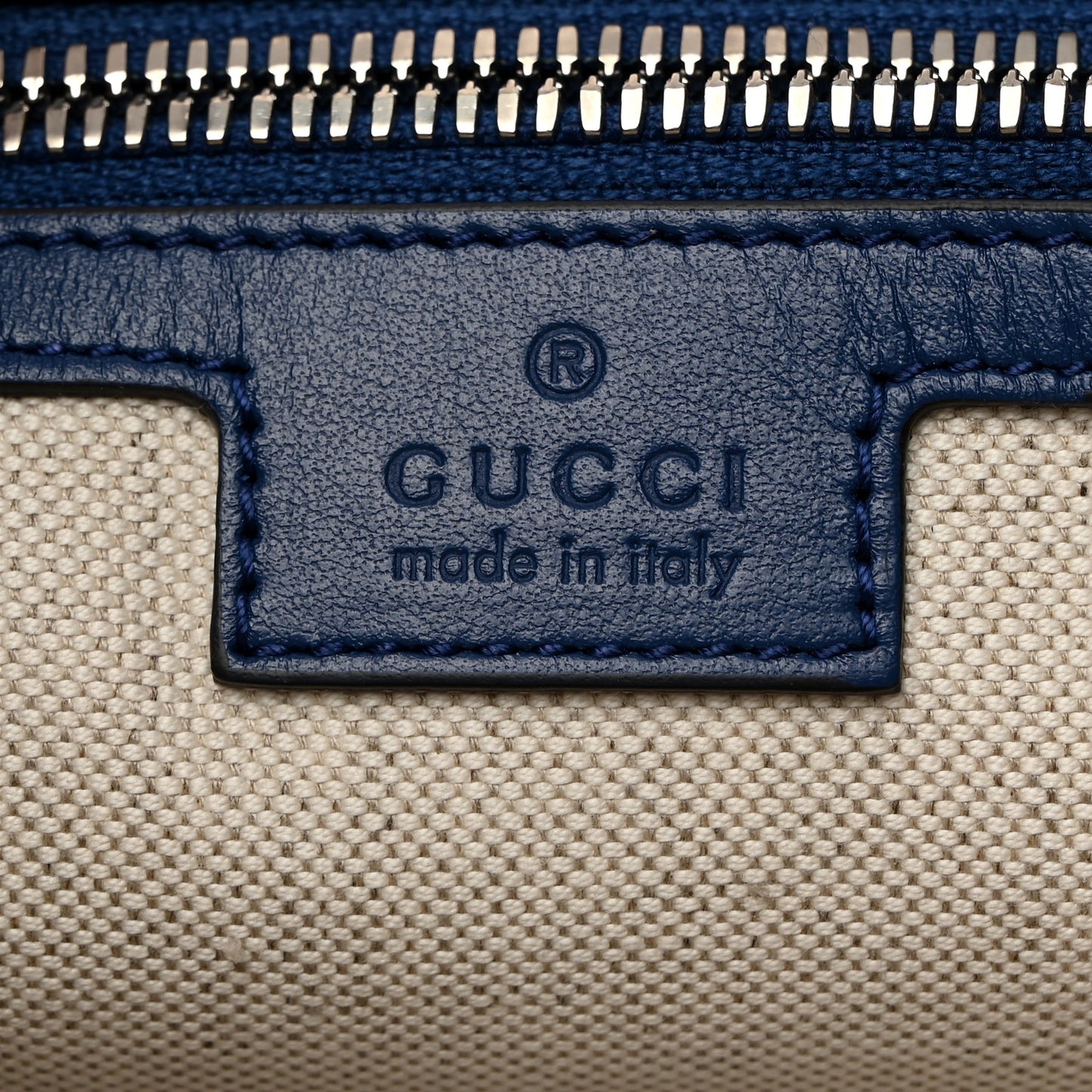 Calfskin GG Tennis Embossed Medium Wristlet Messenger Bag Intense Metal Blue