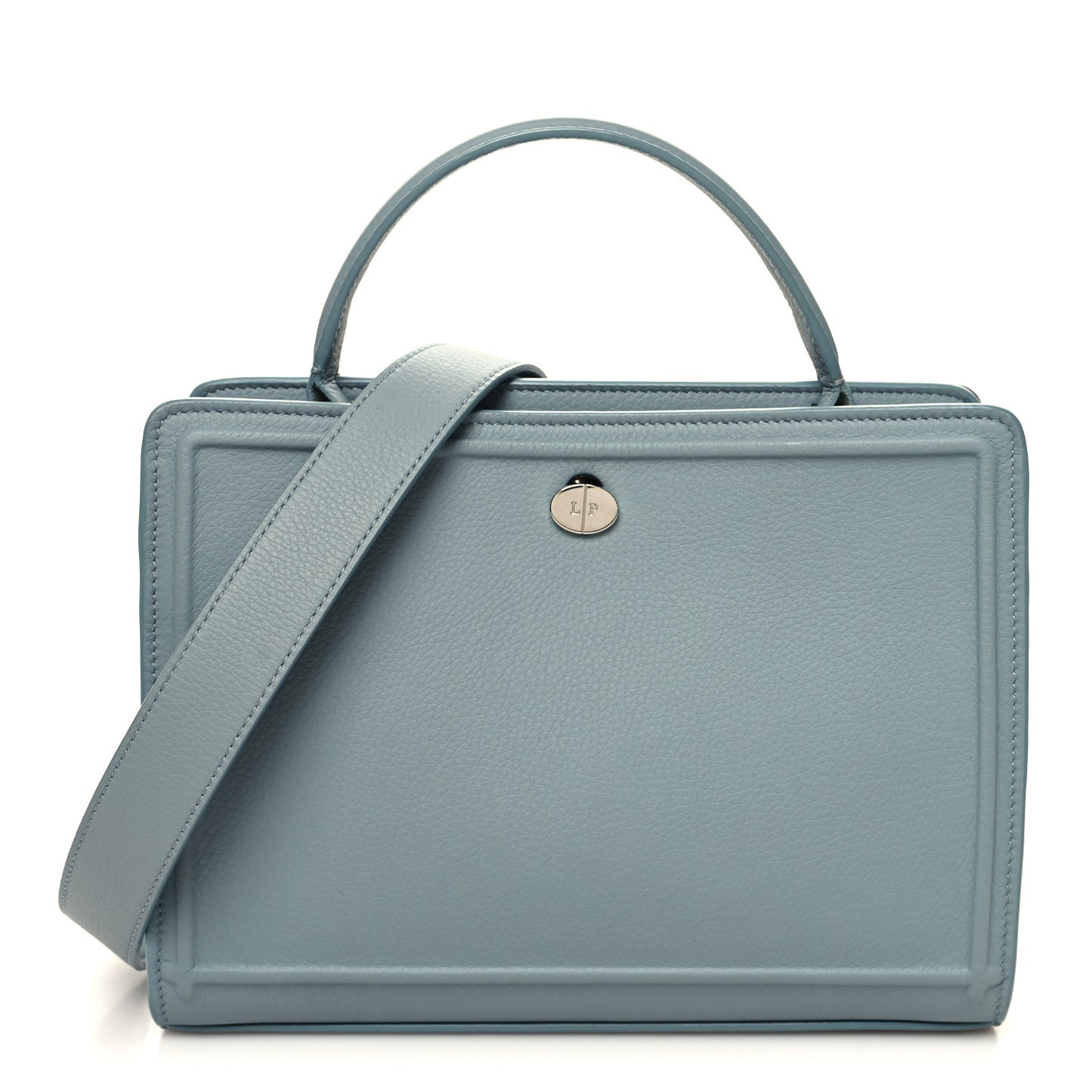 Grained Calfskin Cluisee Petite Top Handle Bag Sky Blue