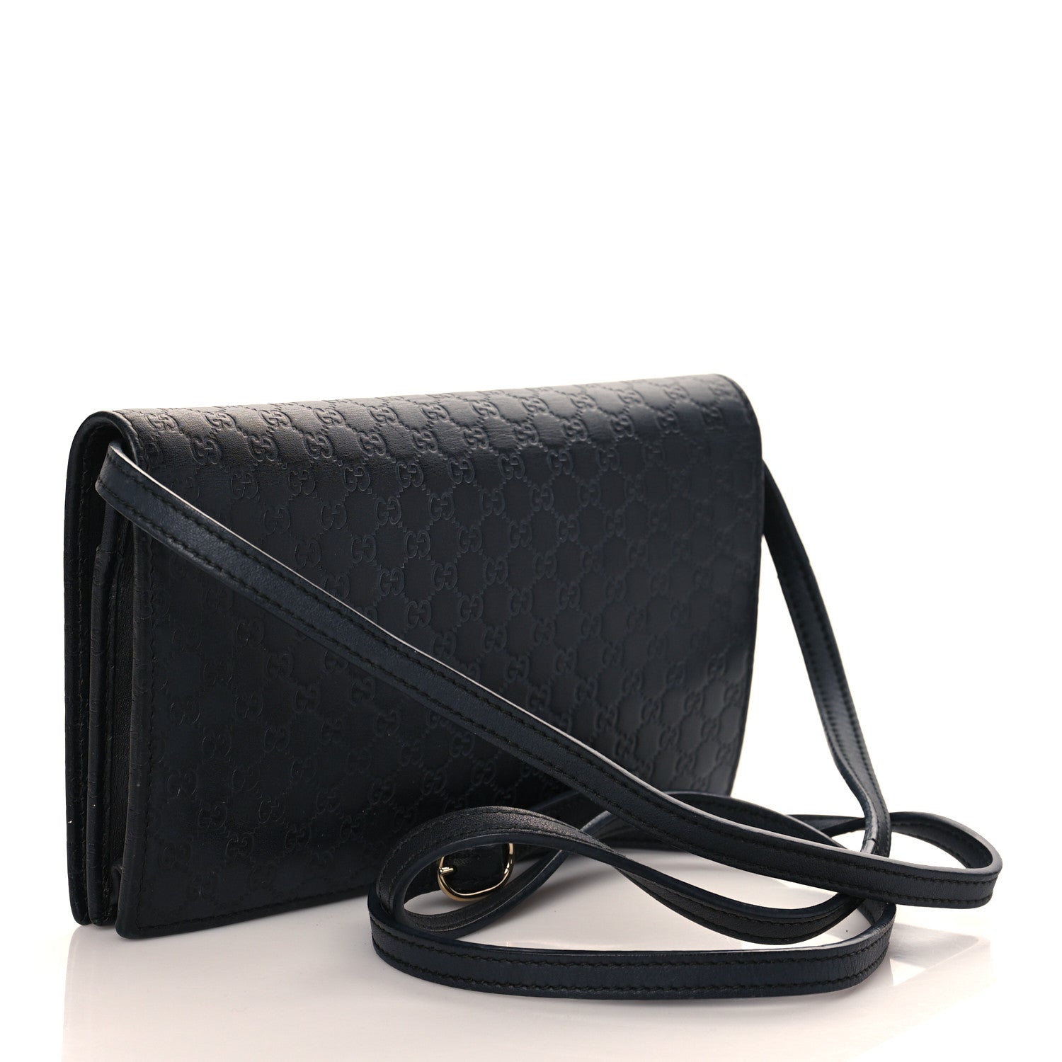 Gucci Microguccissima Crossbody Wallet Black 3 of 9