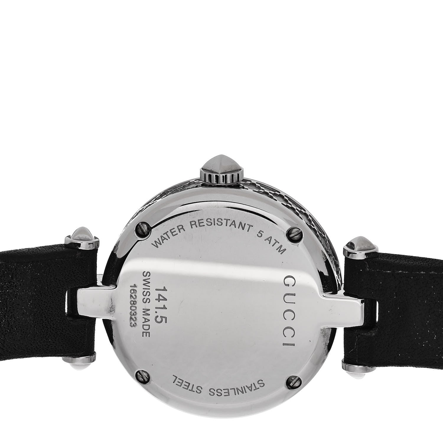 Gucci Stainless Steel Calfskin 27mm Diamantissima Quartz Watch Black 4 of 5