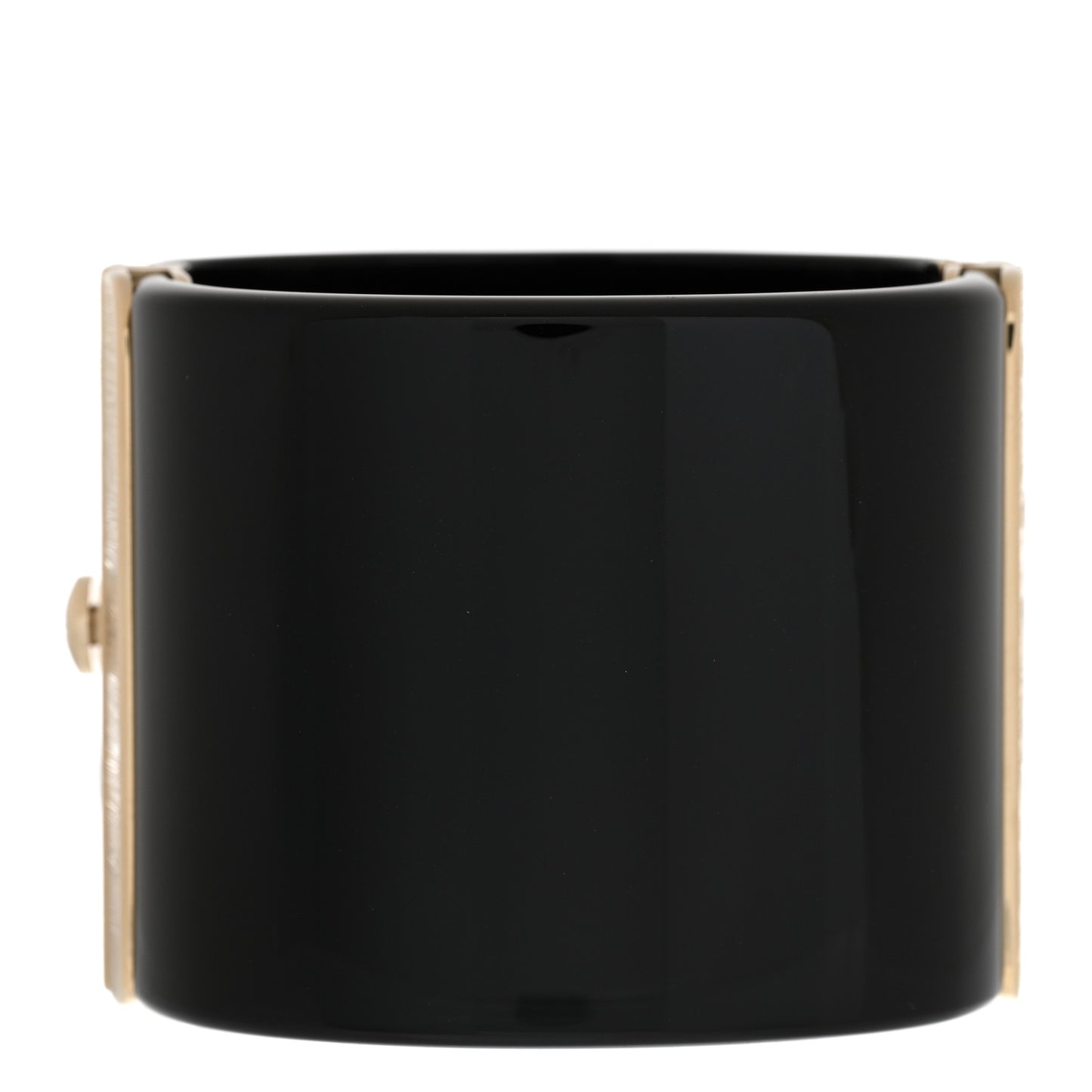Resin Crystal Lambskin CC No 5 Cuff Black