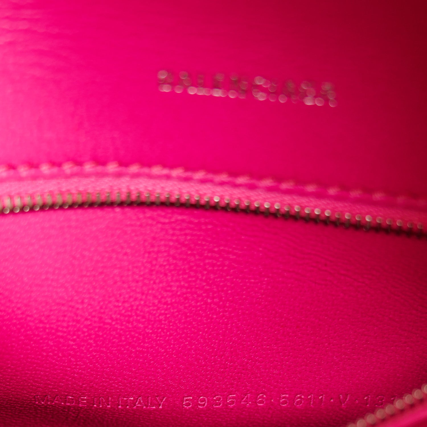 Balenciaga Shiny Box Calfskin Small Hourglass Top Handle Bag Acid Fuchsia 7 of 10