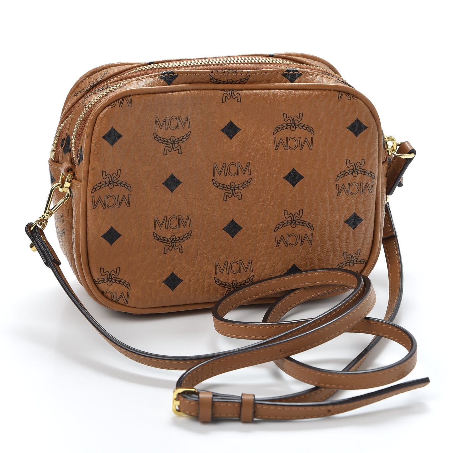 Visetos Camera Crossbody Bag Cognac