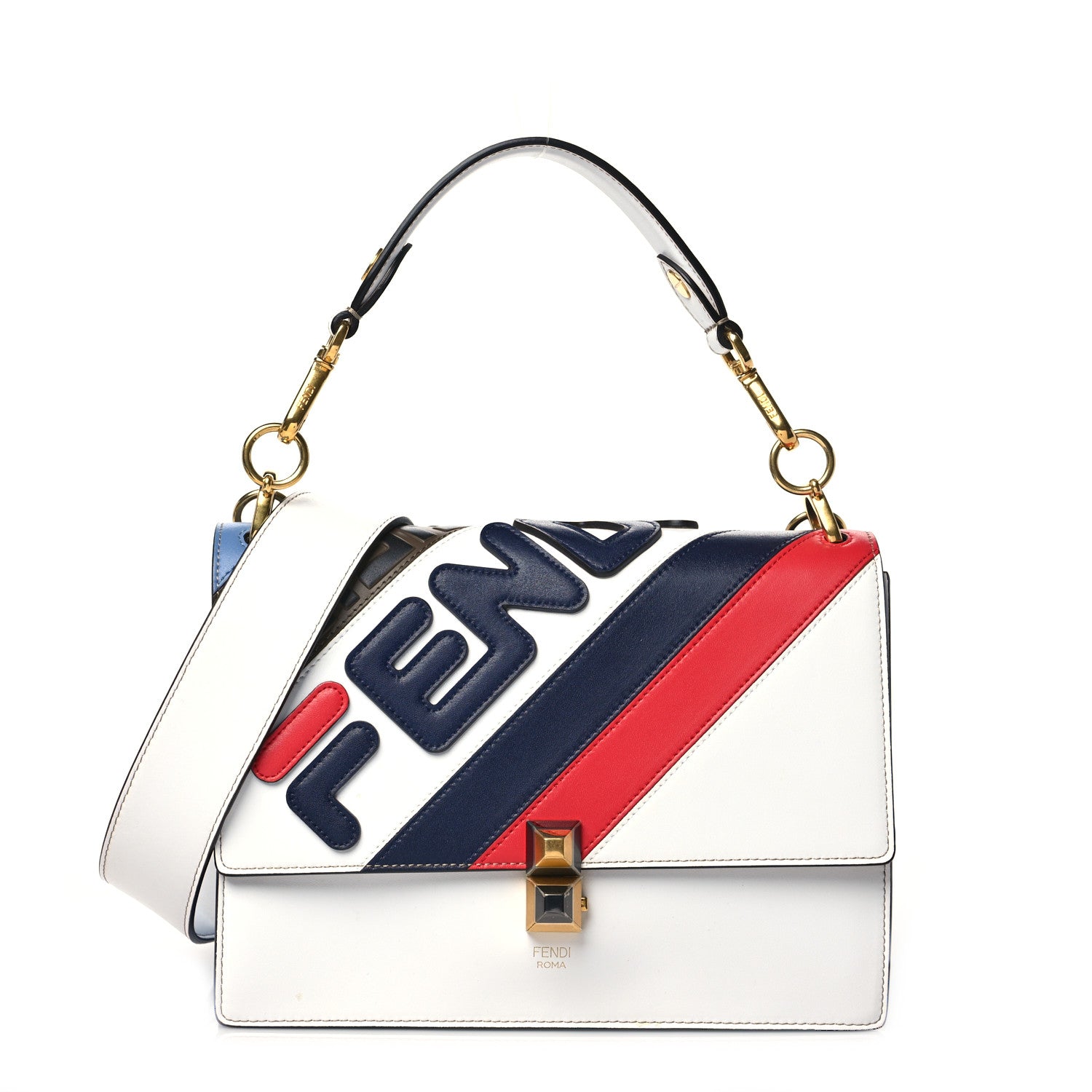 Fendi X FILA Vitello Liberty Mania Bi-Color FF 1974 Embossed Kan I