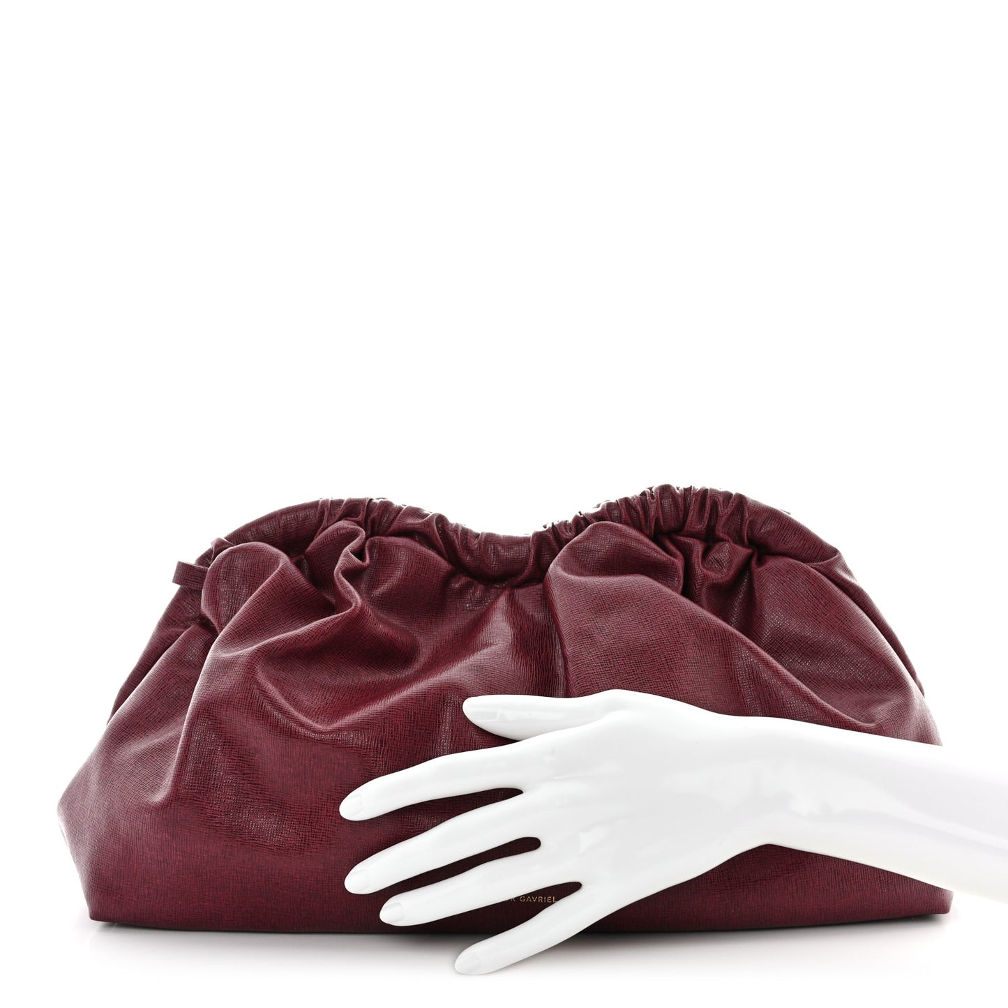 Saffiano Cloud Clutch Claret