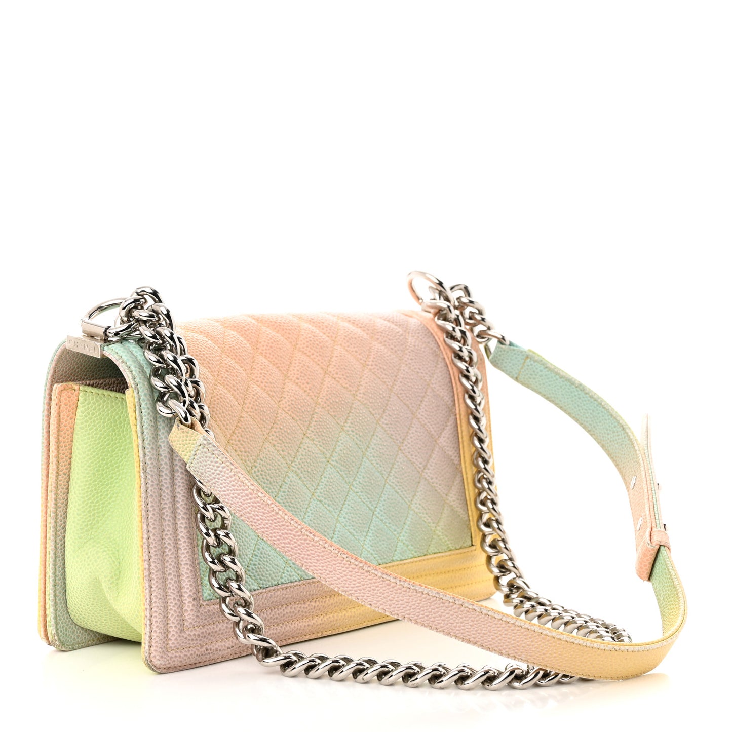 Caviar Quilted Medium Cuba Rainbow Boy Flap Multicolor