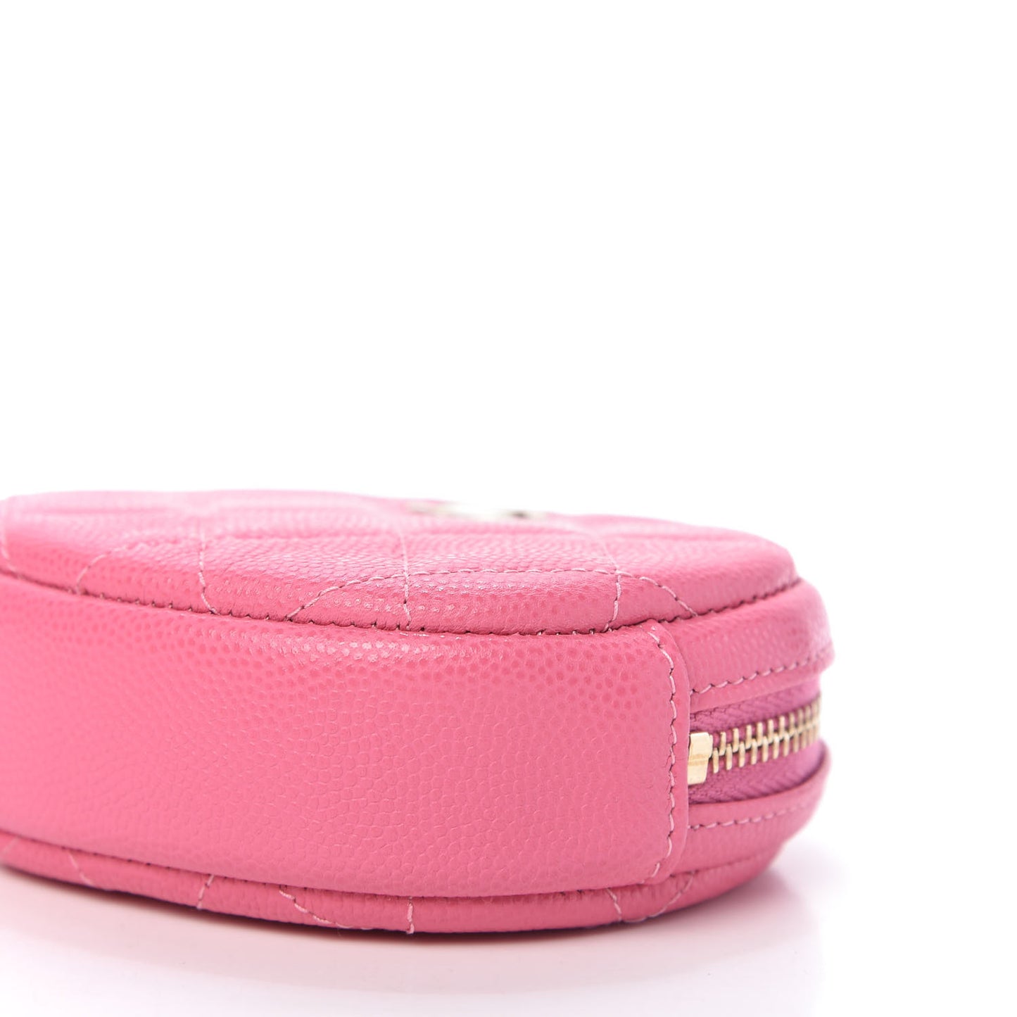 Caviar Quilted Zip Around Classic Coin Purse Pink