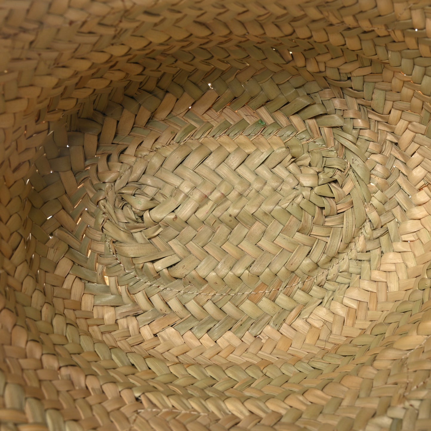 Raffia Smooth Calfskin Small Sense Basket Caramel