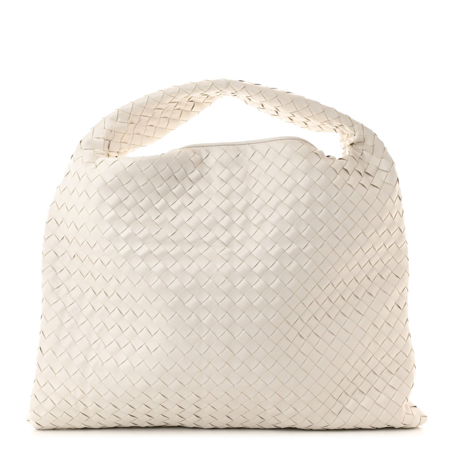 Calfskin Intrecciato Large Hop White