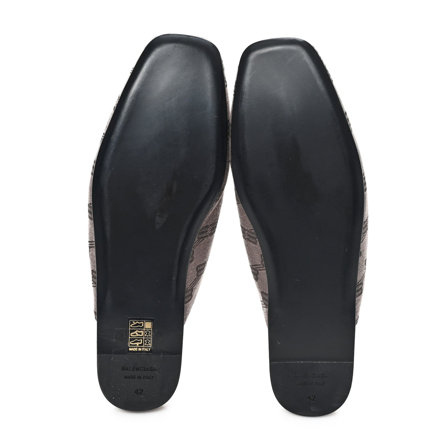 Jacquard BB Monogram Mens Cosy Mules 42 Dark Mink Grey Dark Brown