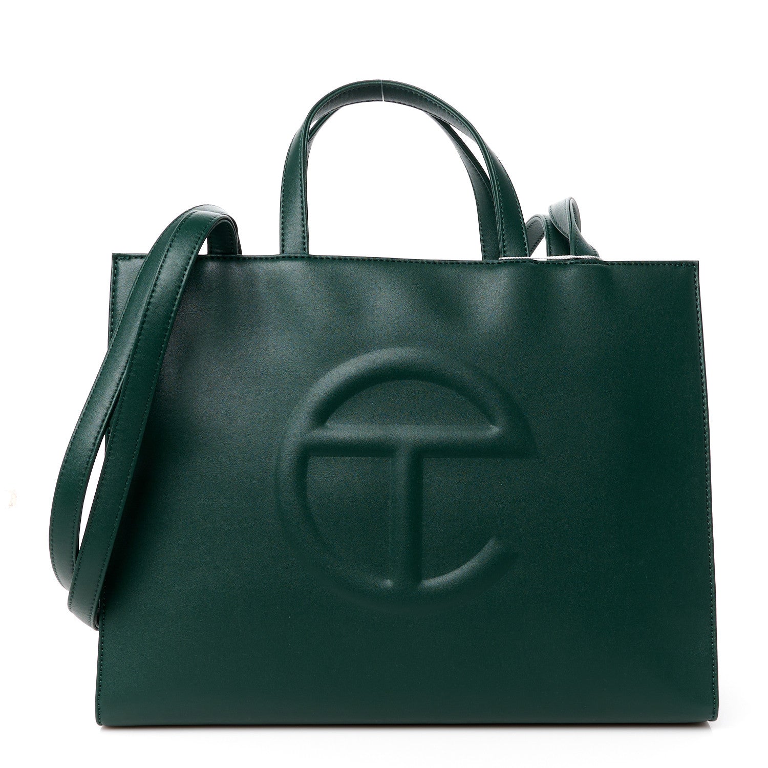Telfar Vegan Leather Medium Shopping Bag Dark Olive 1 of 10