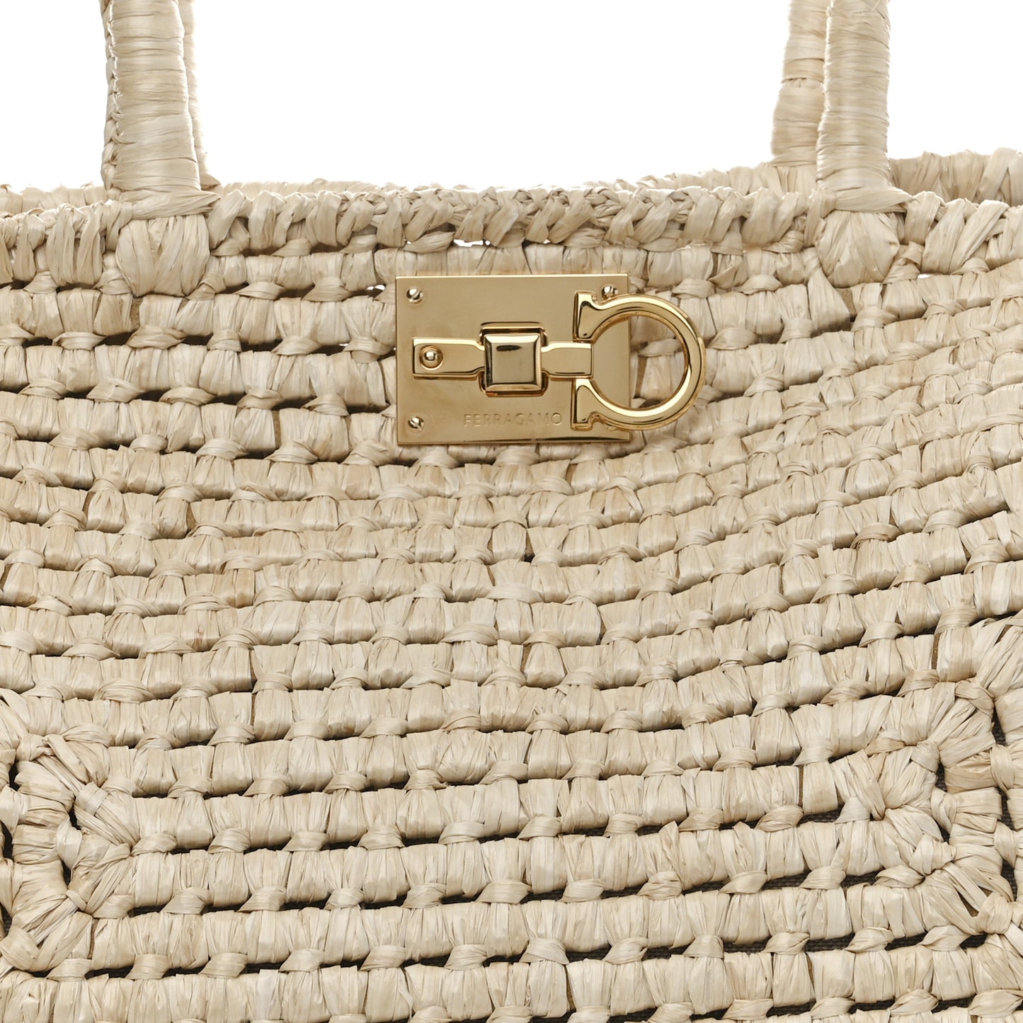 Raffia XL Studio Box Tote Natural