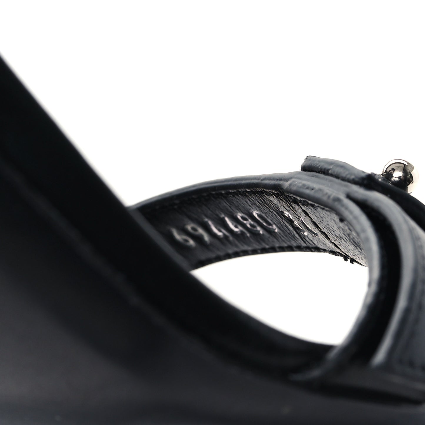 Calfskin Logo Afterhour 90mm Sandal 36 Black