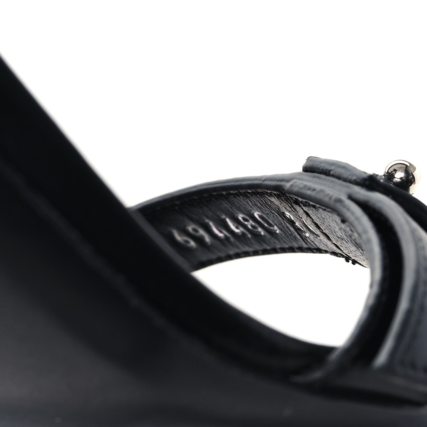 Balenciaga Calfskin Logo Afterhour 90mm Sandal 36 Black 8 of 10