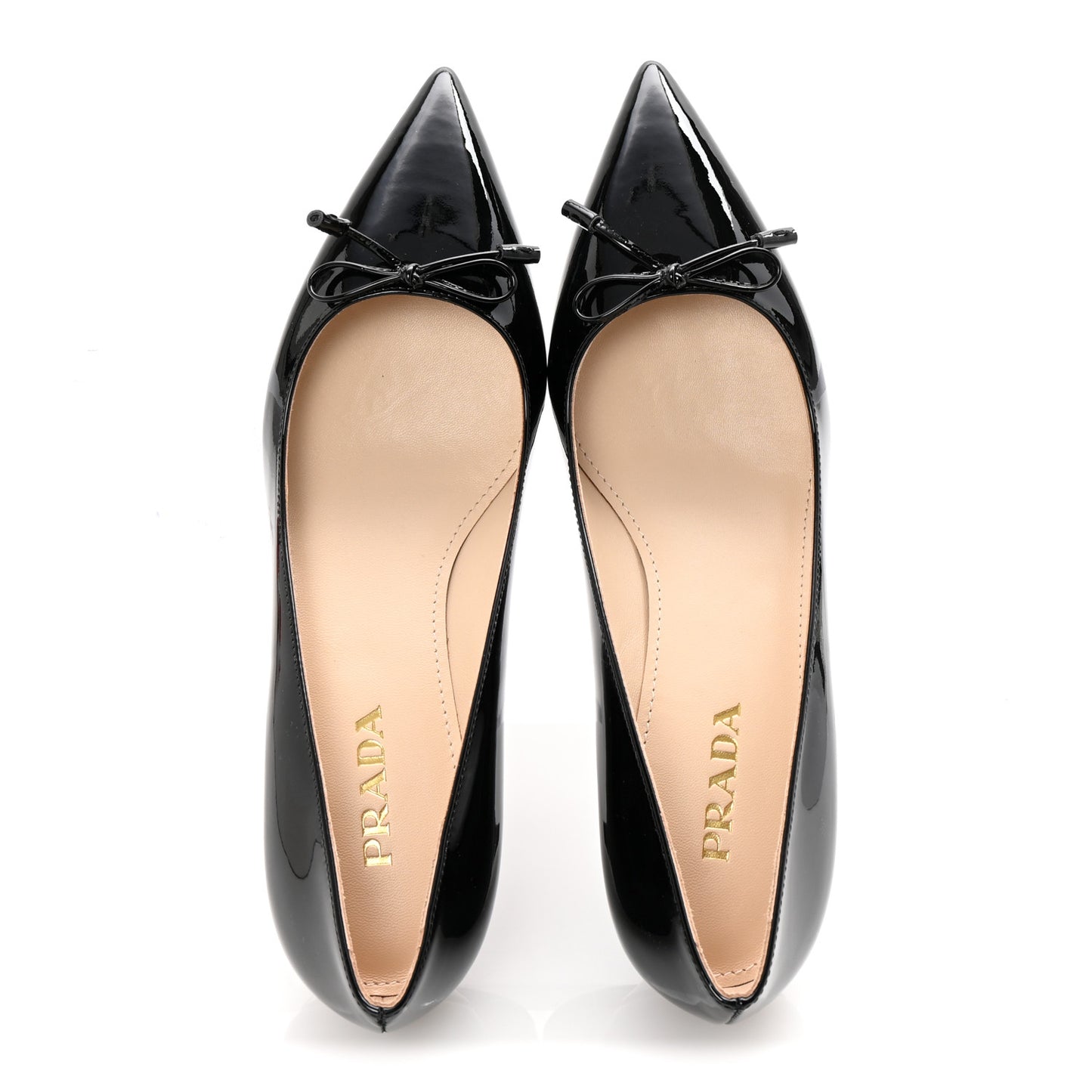 Vernice Pointed Toe 50mm Bow Pumps 38 Black